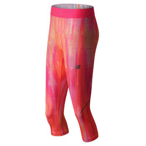 New Balance 71154 Women's Printed Accelerate Capri - Orange/black (wp71154vta)
