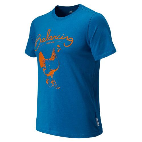 New Balance 5162 Men's Chicken Tee - Wave Blue, Orange (emet5162wab)