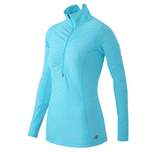 New Balance 53110 Women's Impact Half Zip - Bayside Heather (wt53110bih)