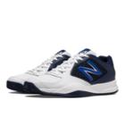 New Balance 696v2 Men's Tennis Shoes - White, Navy, Blue (mc696wn2)