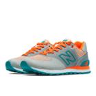 New Balance 574 Woven Women's 574 Shoes - Grey, Orange, Blue Atoll (wl574aln)