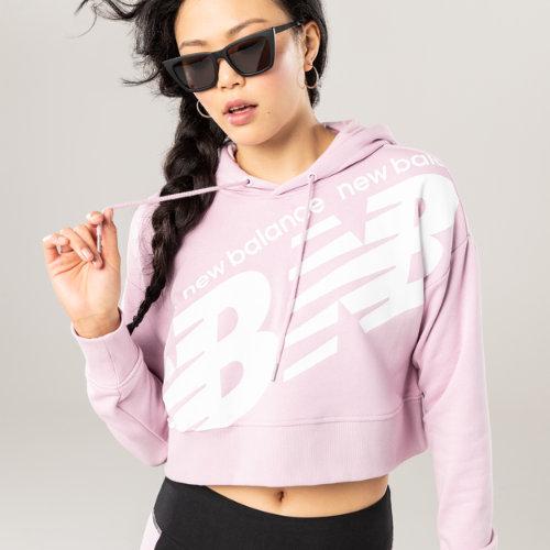 New Balance 93572 Women's Nb Athletics Cropped Hoodie - (wt93572)