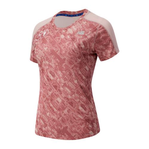 New Balance Women's Nyc Marathon Printed Impact Run Short Sleeve