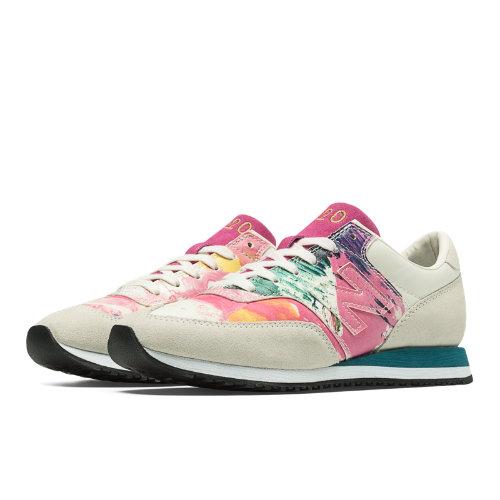 New Balance 620 Tokyo Design Studio Women's Sport Style Shoes - White, Pink Glo, Teal (cw620mwh)