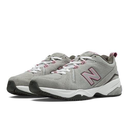 New Balance 608v4 Women's Everyday Trainers Shoes - Grey/pink (wx608v4g)