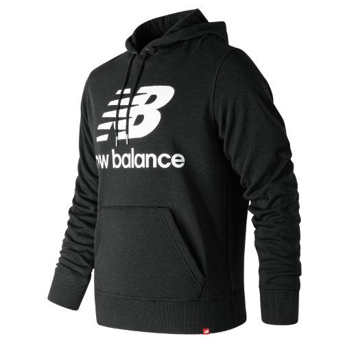 New Balance 91547 Men's Essentials Stacked Logo Po Hoodie - Black (mt91547bk)