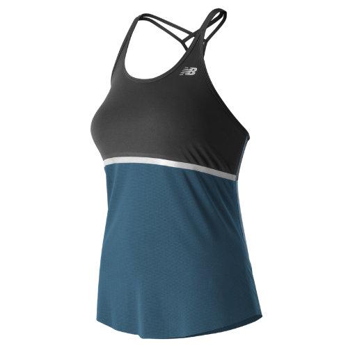 New Balance 71230 Women's Nb Ice Hybrid Tank - Black/blue (wt71230bk)