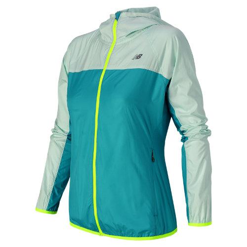 New Balance 53111 Women's Windcheater Jacket - Sea Glass, Water Vapor (wj53111sgv)