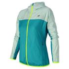 New Balance 53111 Women's Windcheater Jacket - Sea Glass, Water Vapor (wj53111sgv)