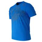 New Balance 53066 Men's Accelerate Short Sleeve Printed Top - Bolt (mt53066btl)