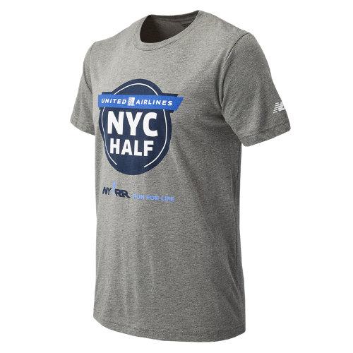 New Balance 71605 Men's United Nyc Half Official Tee - Grey (mt71605vgry)