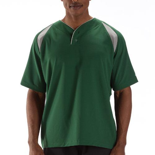 New Balance 8710 Men's Pro Elite Short Sleeve - Team Dark Green, Athletic Grey (tmuj8710tdg)