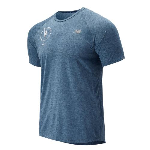 New Balance 93200 Men's Nyc Marathon Impact Run Mesh Short Sleeve - Blue (mt93200mcky)