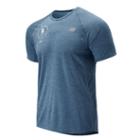New Balance 93200 Men's Nyc Marathon Impact Run Mesh Short Sleeve - Blue (mt93200mcky)