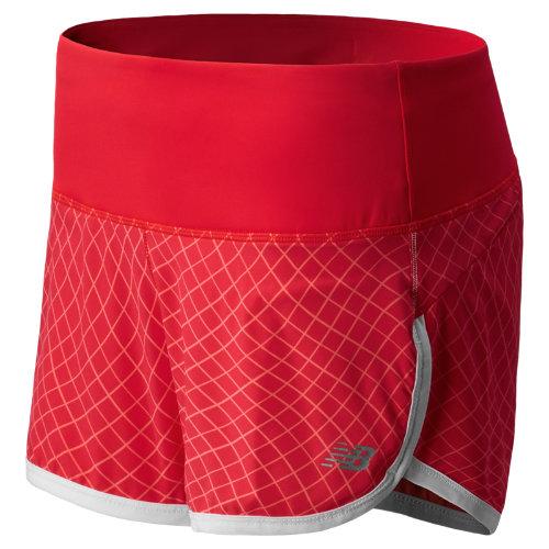 New Balance 5124 Women's Impact 3 Inch Graphic Short - Bright Cherry, Fiji (wrs5124brc)