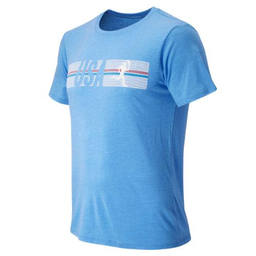 New Balance 63802 Men's Signature Basics Usa Graphic Tee - Blue (mt63802ebl)