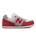 New Balance 574 Resort Sporty Kids' Pre-school Lifestyle Shoes - Red/grey (kl574rup)