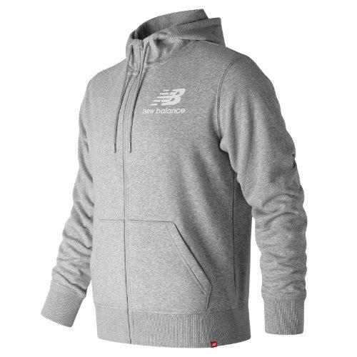 New Balance 91549 Men's Essentials Stacked Logo Full Zip Hoodie - (mj91549)