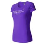 New Balance 63223 Women's United Nyc Half Nb Ice Ss Tee - Purple (wt63223vdv)