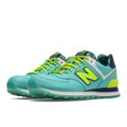 New Balance 574 Luau Women's 574 Shoes - Blue Light, Light Lime Yellow, Navy (wl574ila)