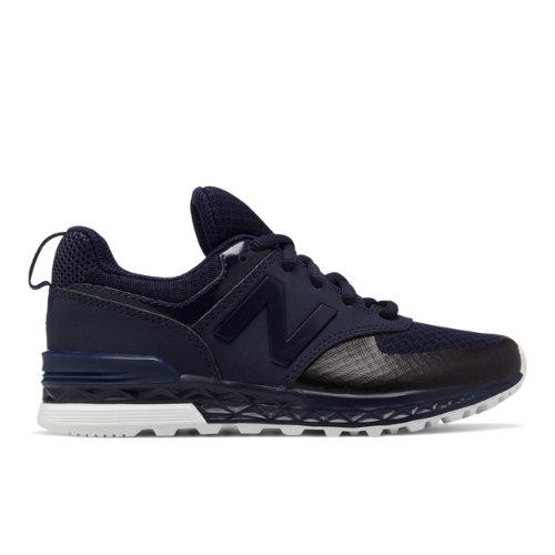 New Balance 574 Sport Kids' Pre-school Lifestyle Shoes - Navy (kfl5743p)