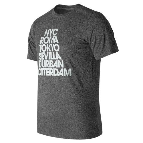 New Balance 71091 Men's Heather Graphic Tee - Grey/white (mt71091bkh)