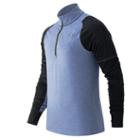 New Balance 53209 Men's Performance Merino Half Zip - Crater/black (mt53209cra)