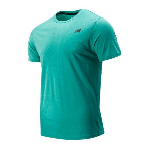 New Balance 73080 Men's Heather Tech Short Sleeve - Blue (mt73080vde)