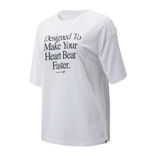 New Balance 93549 Women's Nb Athletics Archive Heart Tee - White (wt93549wt)