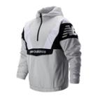 New Balance 93539 Men's Nb Athletics Stadium Insulated Anorak - Grey/black/white (mt93539sfo)