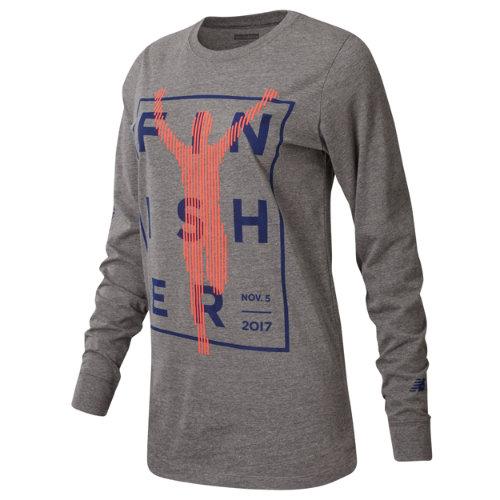 New Balance 73621 Women's Nyc Marathon Finisher Run Long Sleeve - Grey (wt73621vgr)