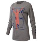 New Balance 73621 Women's Nyc Marathon Finisher Run Long Sleeve - Grey (wt73621vgr)