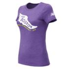 New Balance 71812 Women's Run Boston Wing Graphic Tee - Purple (wt71812emlt)