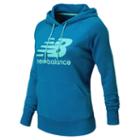 New Balance 5198 Women's Essentials Pullover Hoodie - Wave Blue, Sea Spray (wet5198wab)