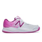 New Balance 696v3 Women's Tennis Shoes - White/pink (wc696wp3)