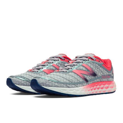 New Balance Fresh Foam Boracay Women's Neutral Cushioning Shoes - Silver, Coral Pink (w980sp2)