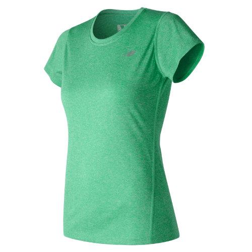 New Balance 53150 Women's Heathered Short Sleeve Tee - Green (wt53150djh)