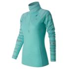 New Balance 63206 Women's Performance Merino Half Zip - Blue/grey (wt63206aqu)