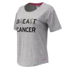 New Balance 73124 Women's Pink Ribbon Heather Tech Graphic Tee - (rwt73124)