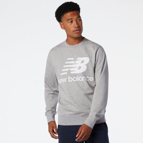 New Balance Mens Nb Essentials Stacked Logo Crew