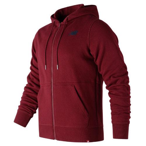 New Balance 73528 Men's Essentials Full Zip Hoodie - Red (mj73528mcr)