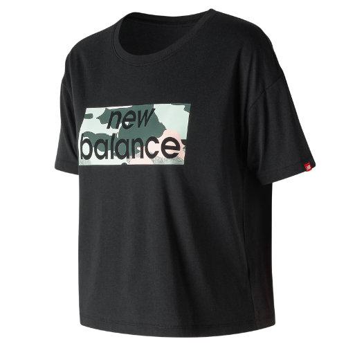 New Balance 91583 Women's Essentials Aqua Camo Boxy Tee - (wt91583)