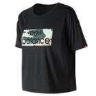 New Balance 91583 Women's Essentials Aqua Camo Boxy Tee - (wt91583)