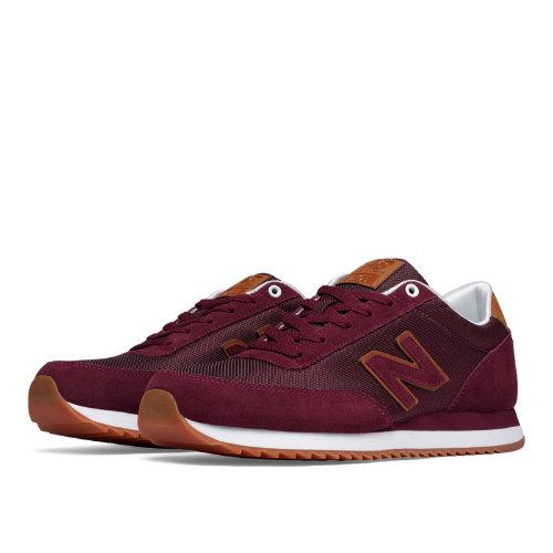 New Balance 501 Ripple Sole Men's Running Classics Shoes - Burgundy, Tan (mz501aab)