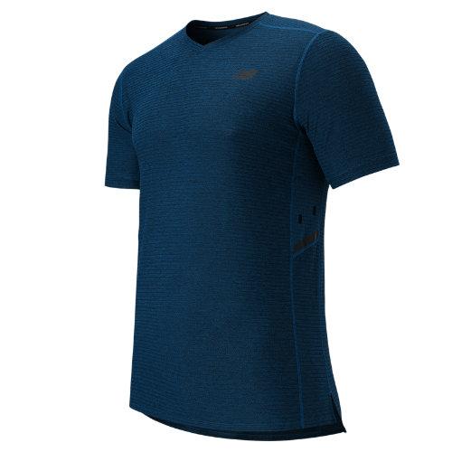 New Balance 53031 Men's Shift Short Sleeve Top - Deep Water Heather (mt53031dwh)
