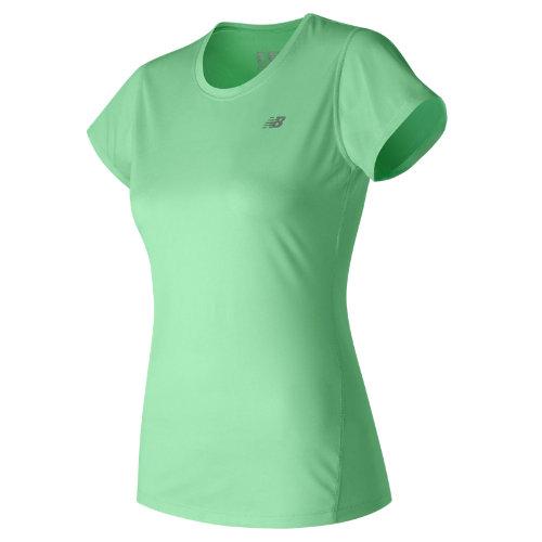 New Balance 53150 Women's Heathered Short Sleeve Tee - Green (wt53150aeh)