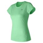 New Balance 53150 Women's Heathered Short Sleeve Tee - Green (wt53150aeh)