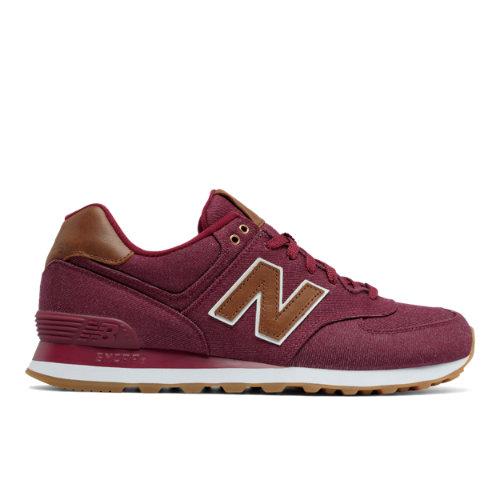 New Balance 574 15 Ounce Canvas Men's 574 Shoes - Red/brown (ml574txd)