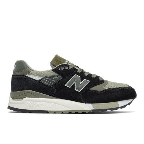 New Balance 998 Suede Men's Made In Usa Shoes - Black/green (m998ctr)