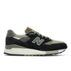 New Balance 998 Suede Men's Made In Usa Shoes - Black/green (m998ctr)